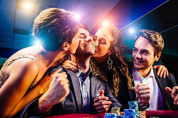 Live roulette and blackjack tables in action